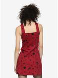 Burgundy Witch Icons Button-Up Dress, MULTI, alternate