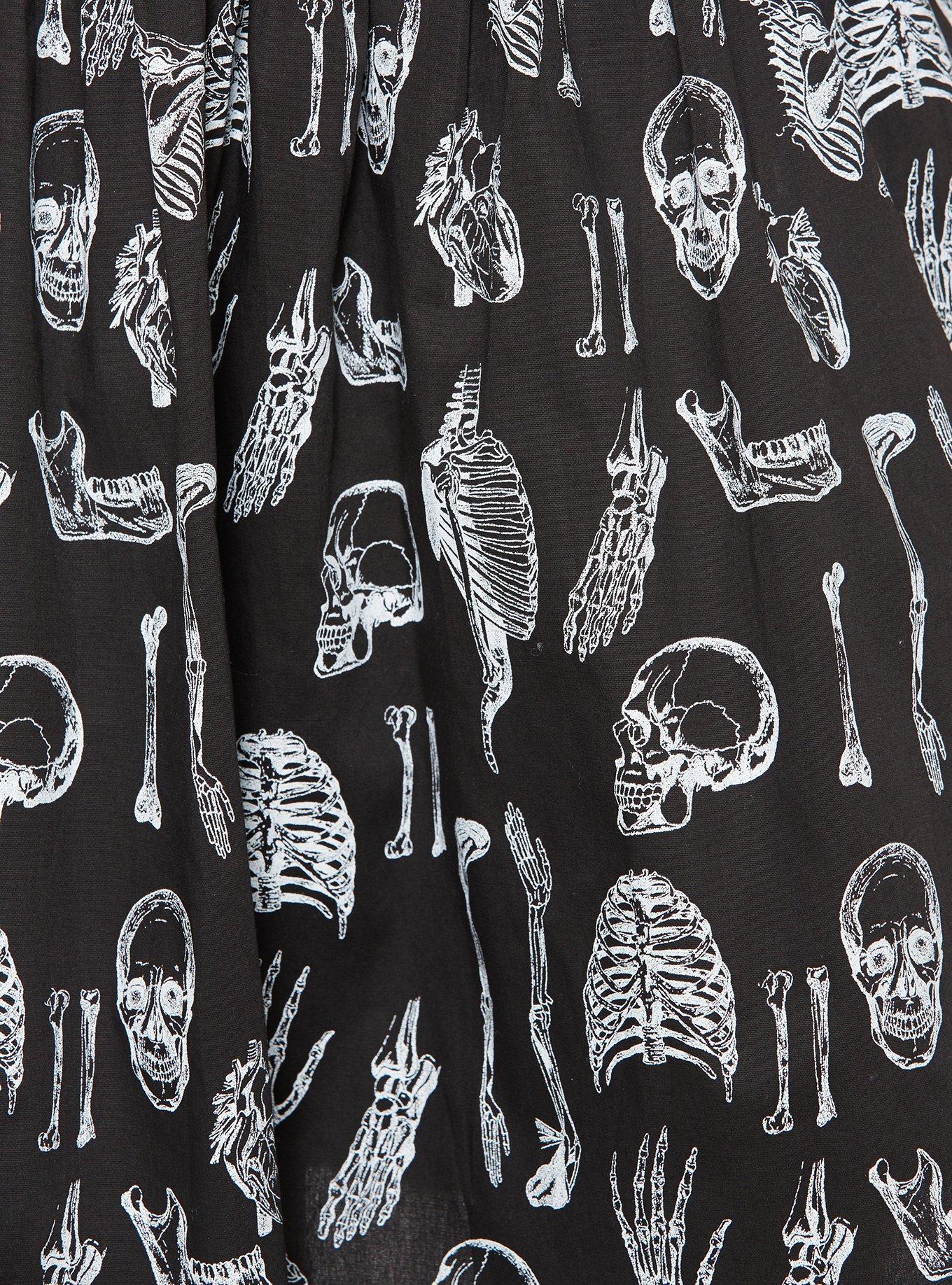 Hell Bunny Black & White X-Ray Dress, , alternate