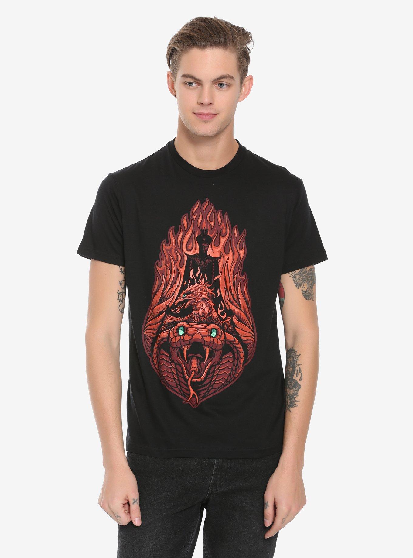 Disney Aladdin Jafar Serpent Flames T-Shirt, RED, alternate