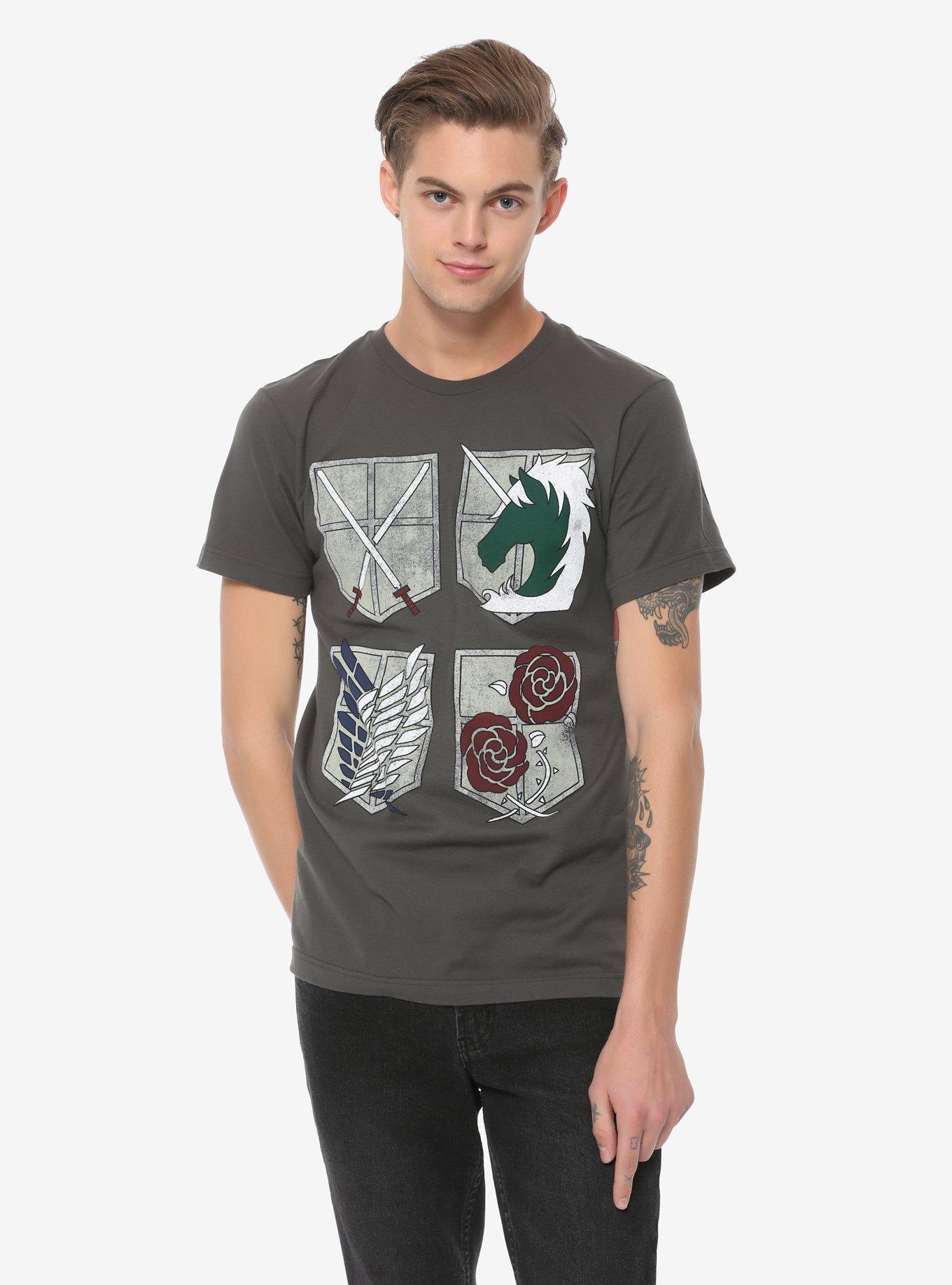 Attack On Titan Shield Emblems T-Shirt, , alternate