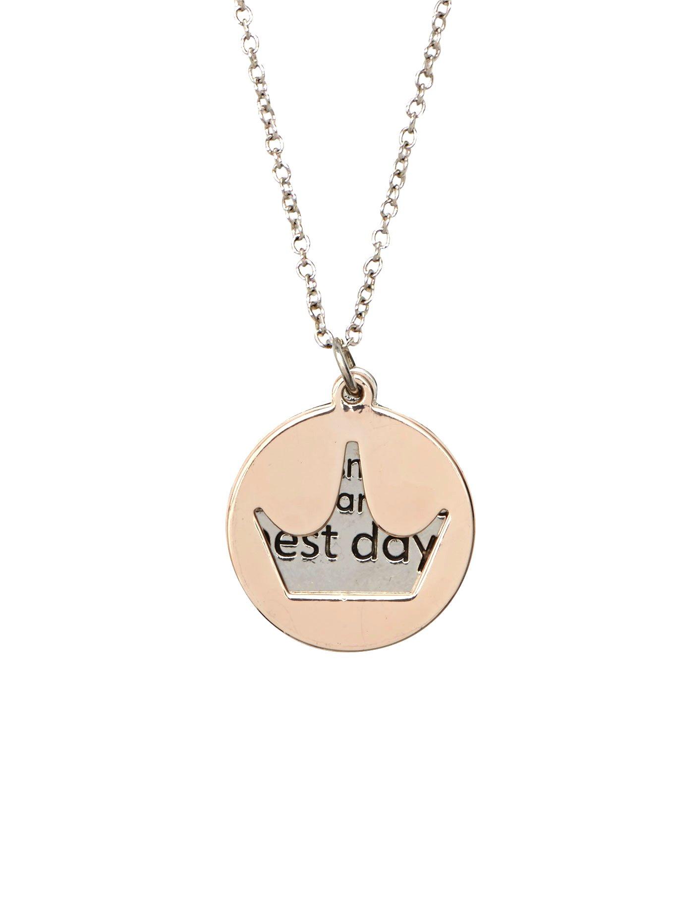 Destination Disney Crown Pendant Necklace, , alternate