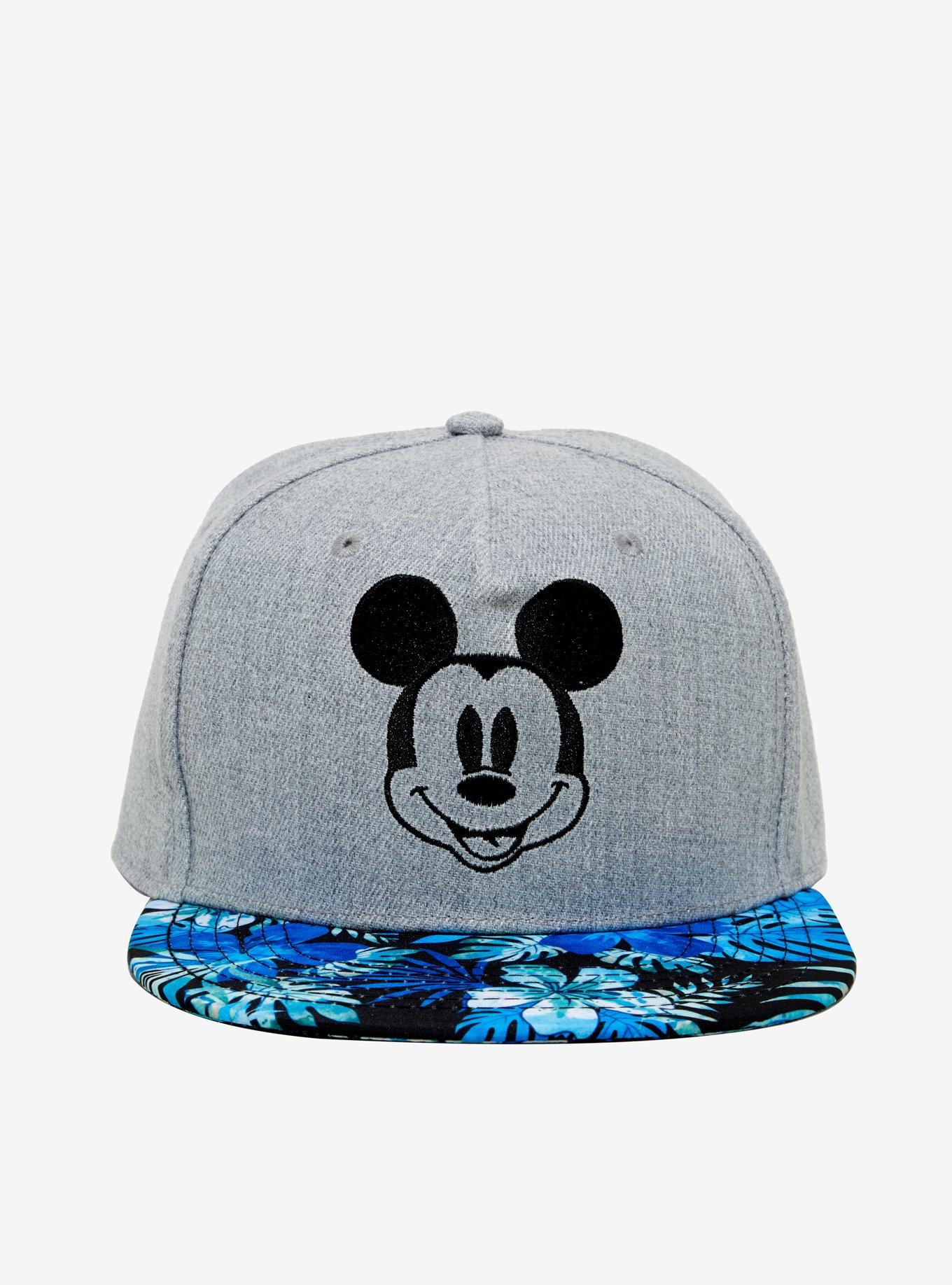 Disney Mickey Mouse Blue Floral Snapback Hat, , alternate