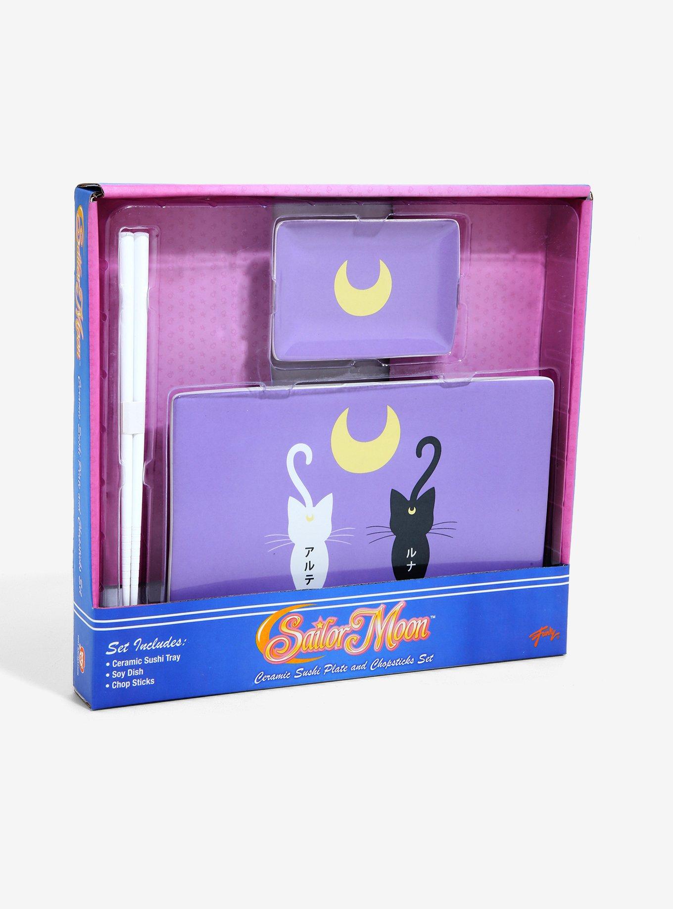 Sailor Moon Ceramic Sushi Plate and Chopsticks Set - BoxLunch Exclusive, , alternate