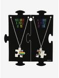 Rainbow Heart Puzzle Best Friend Necklace Set, , alternate