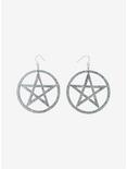 Double Sided Pentagram Drop Earrings, , alternate