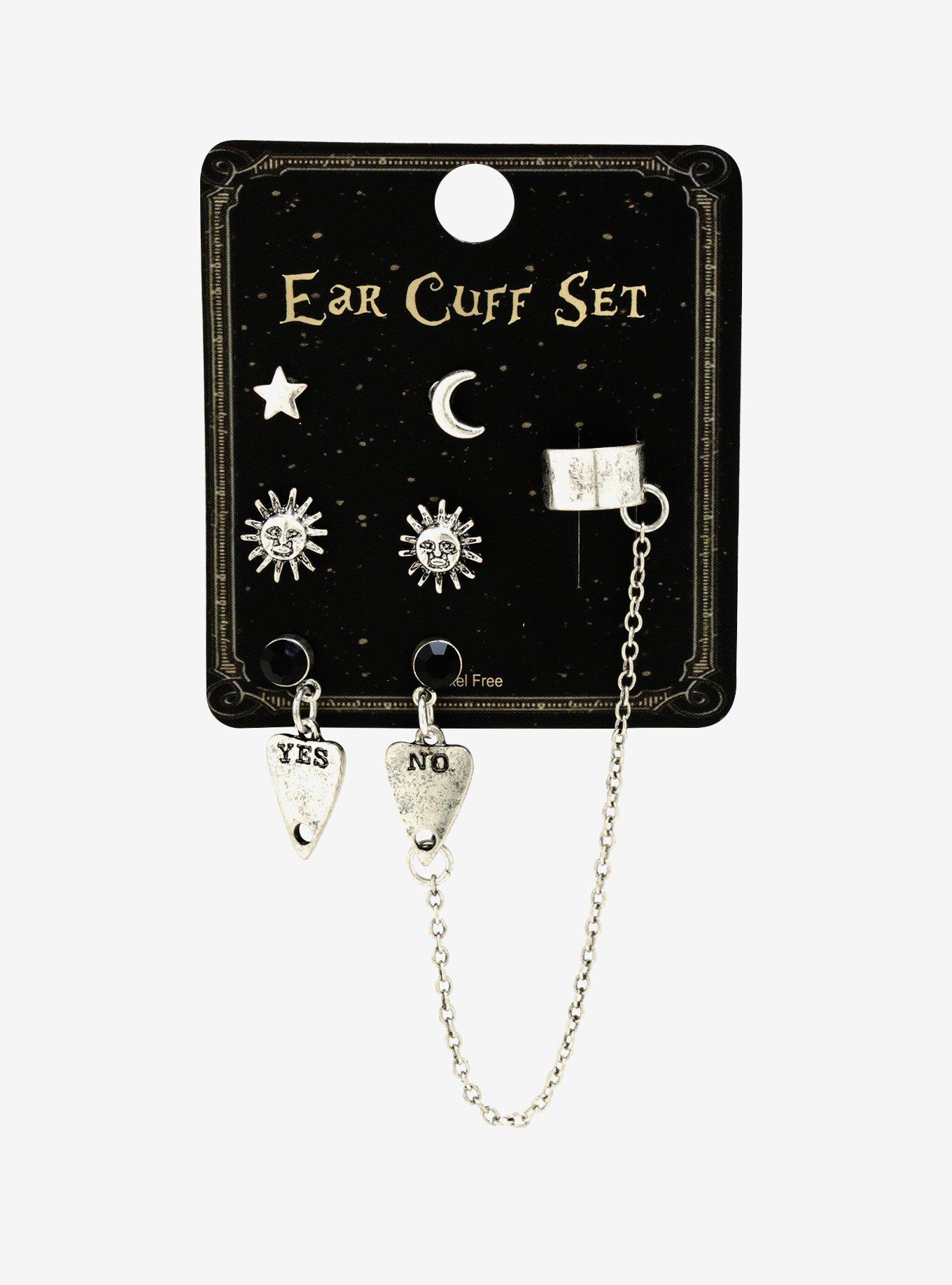 Spirit Board Planchette Cuff Earring Set, , alternate