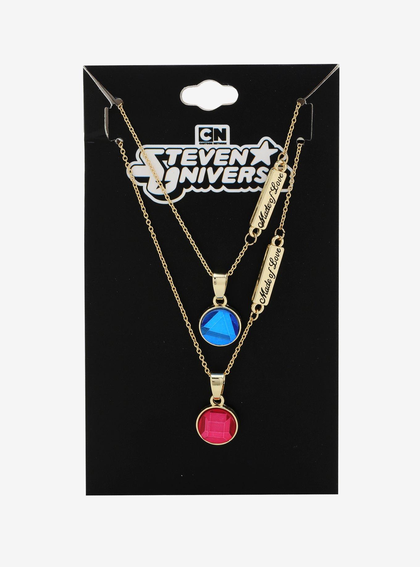 Steven Universe Gems Made Of Love Best Friend Necklace Set, , alternate