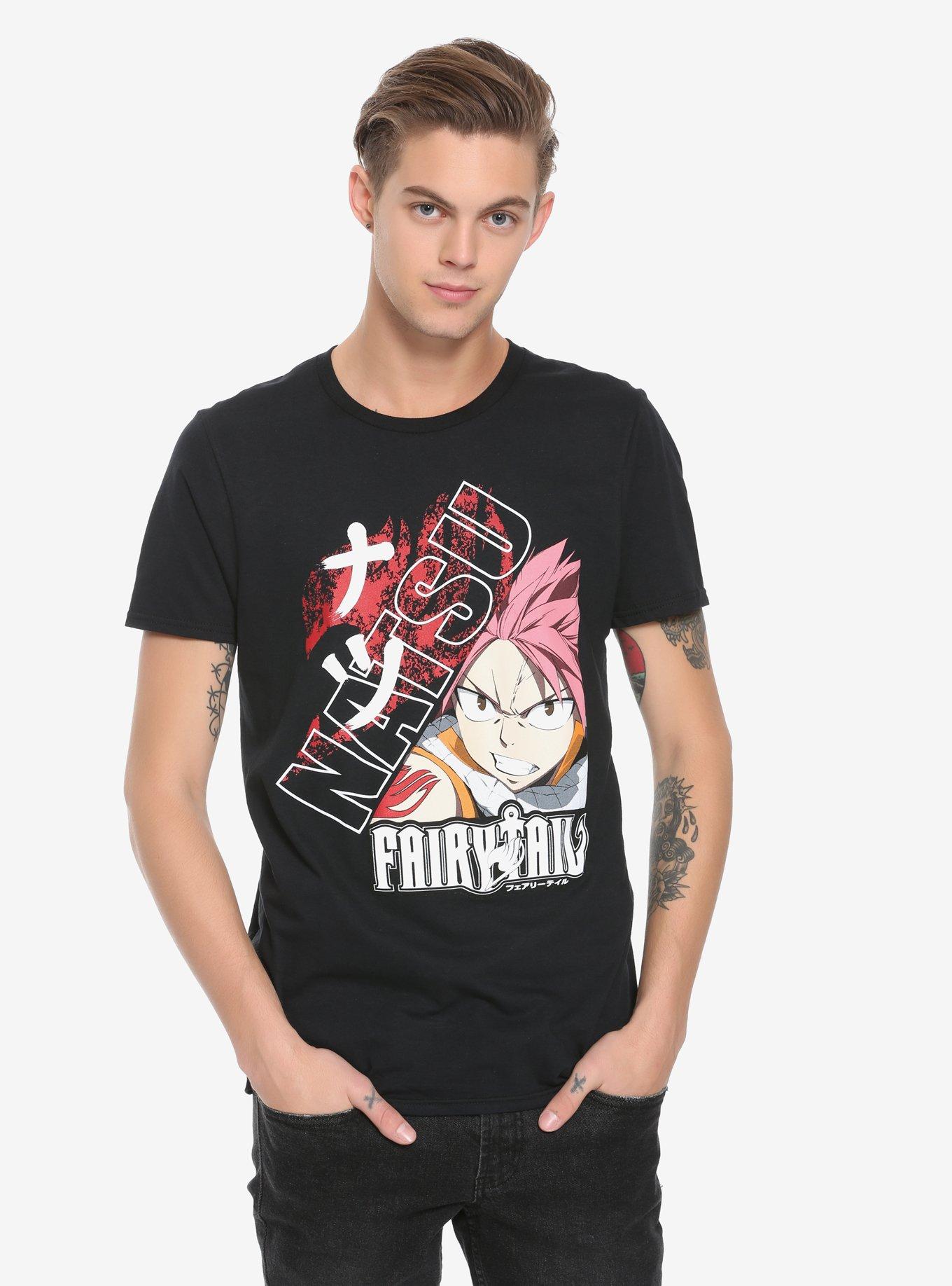 Fairytail Natsu Dragneel Diagonal T-shirt, , alternate