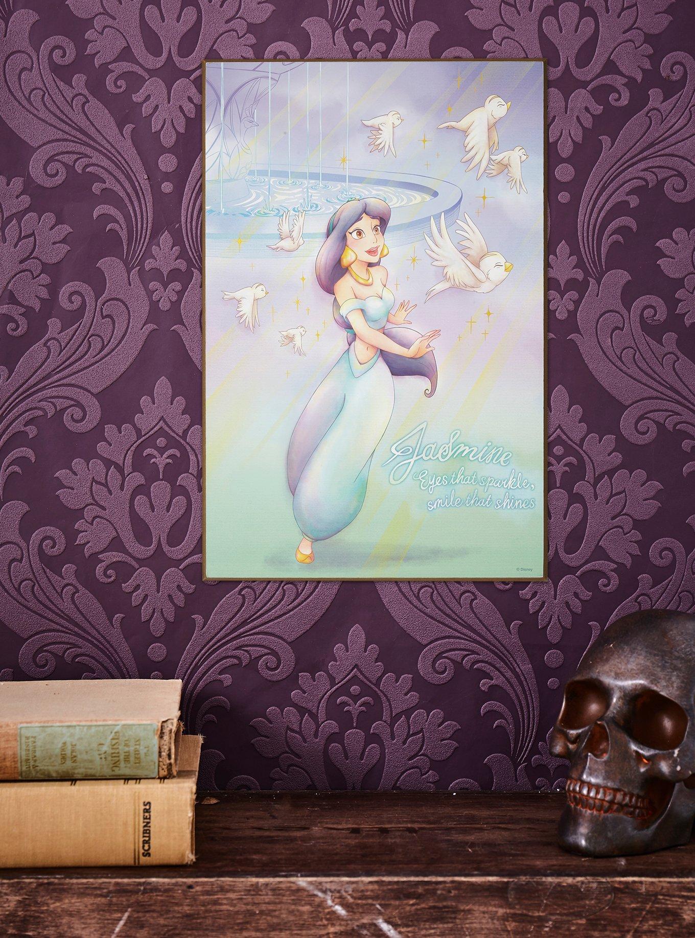 Disney Aladdin Jasmine Foil Print Poster Wood Wall Art, , alternate