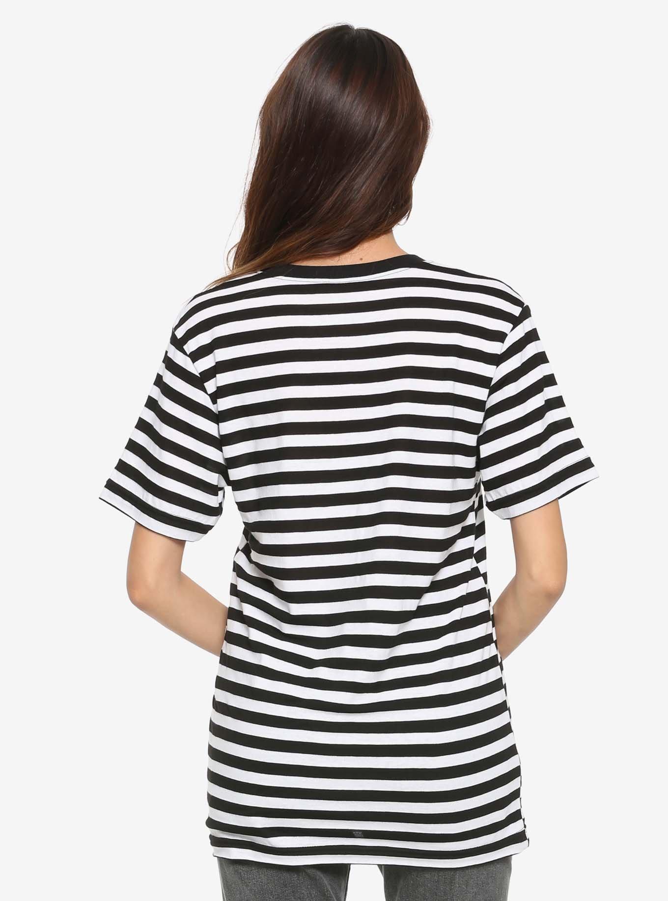 Emo Nite Emotional Nite Time Merchandise Striped Girls T-Shirt, , alternate