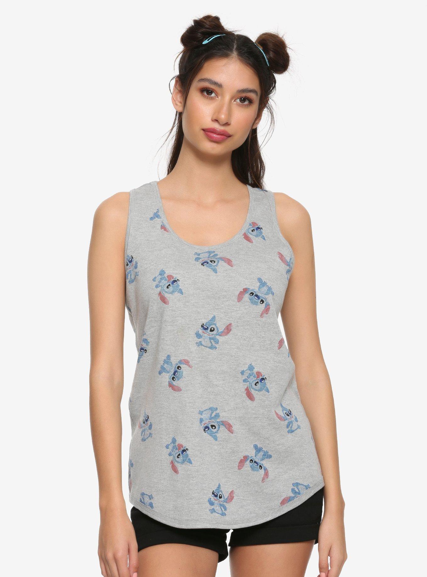 Disney Lilo & Stitch Watercolor Reversible Girls Tank Top, , alternate