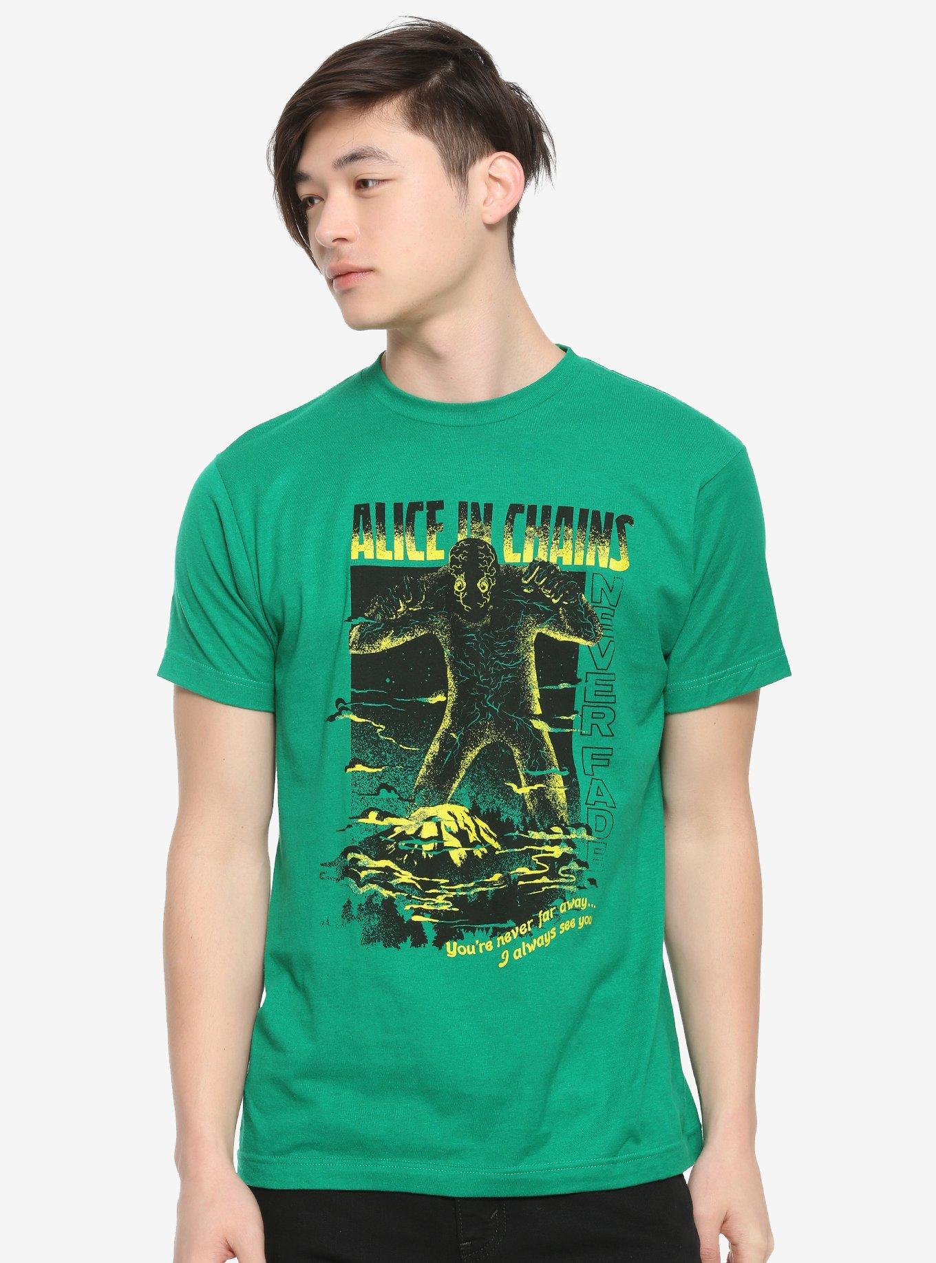 Alice In Chains Never Fade T-Shirt, GREEN, alternate
