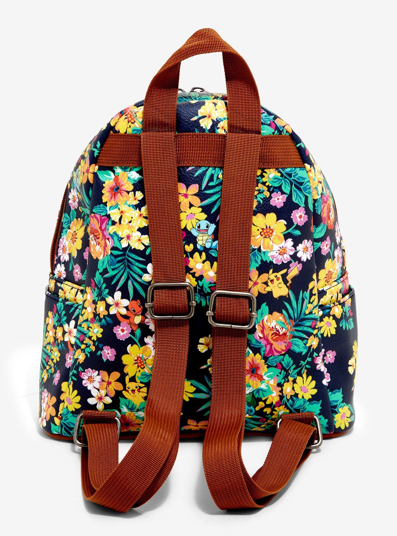 Loungefly Pokemon Starters Tropical Print Mini Backpack, , alternate