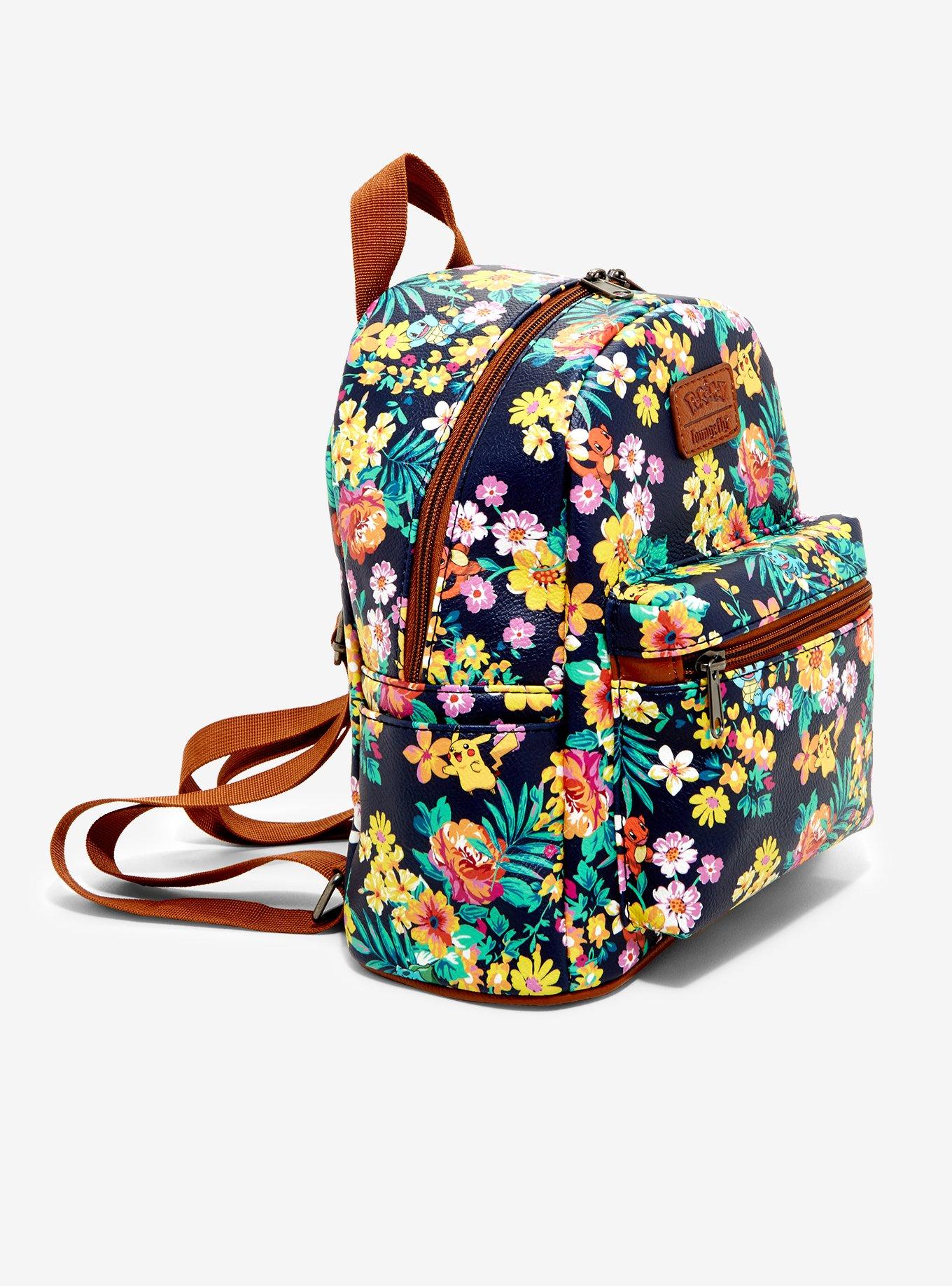 Loungefly Pokemon Starters Tropical Print Mini Backpack, , alternate