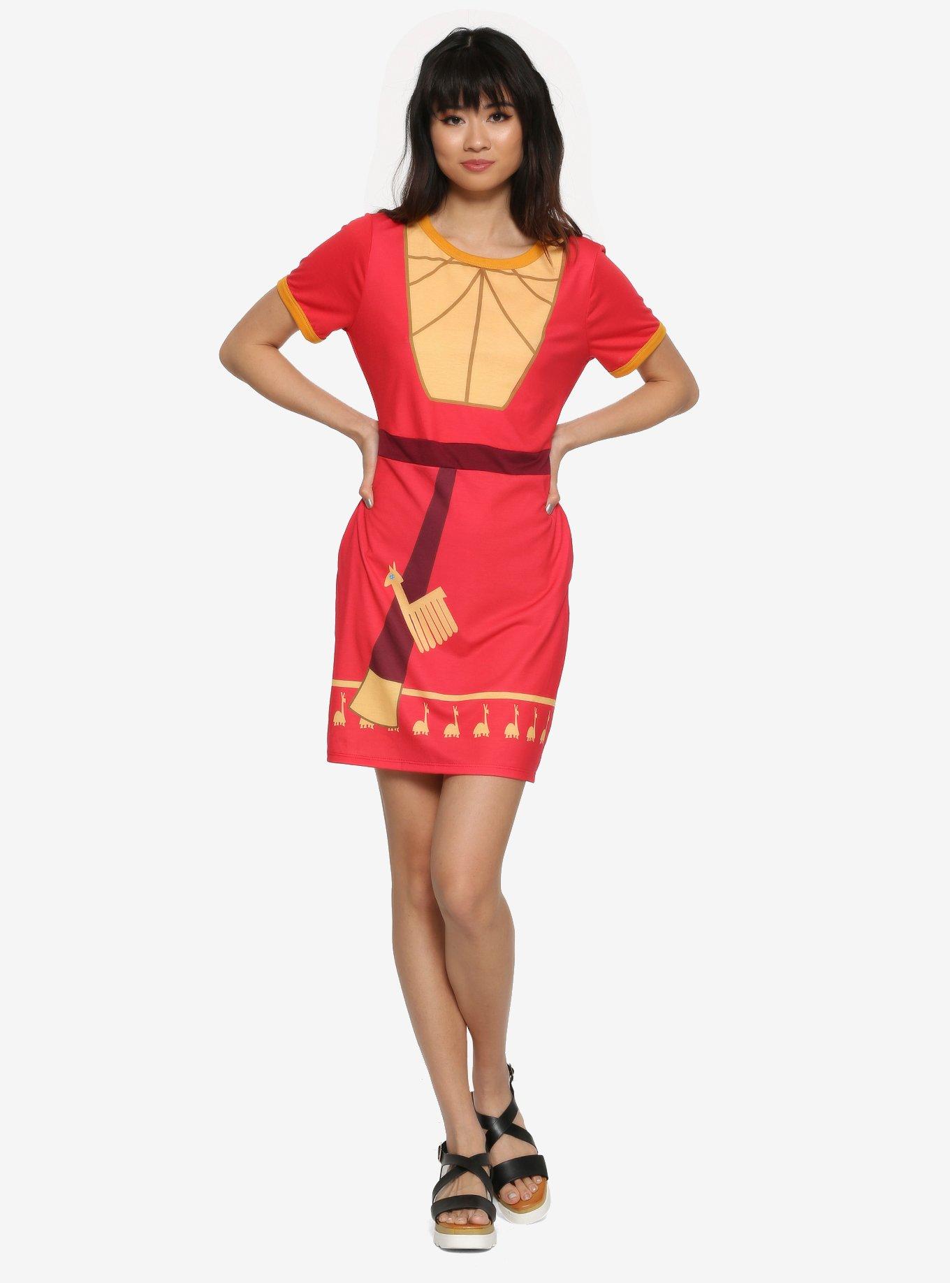 Disney The Emperor's New Groove Kuzco Cosplay Dress, RED, alternate