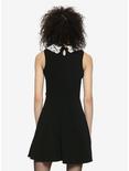 Black Lace Collar Dress, BLACK, alternate