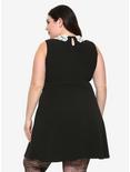 Black Lace Collar Dress Plus Size, , alternate