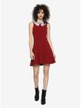 Red Lace Collar Dress, , alternate