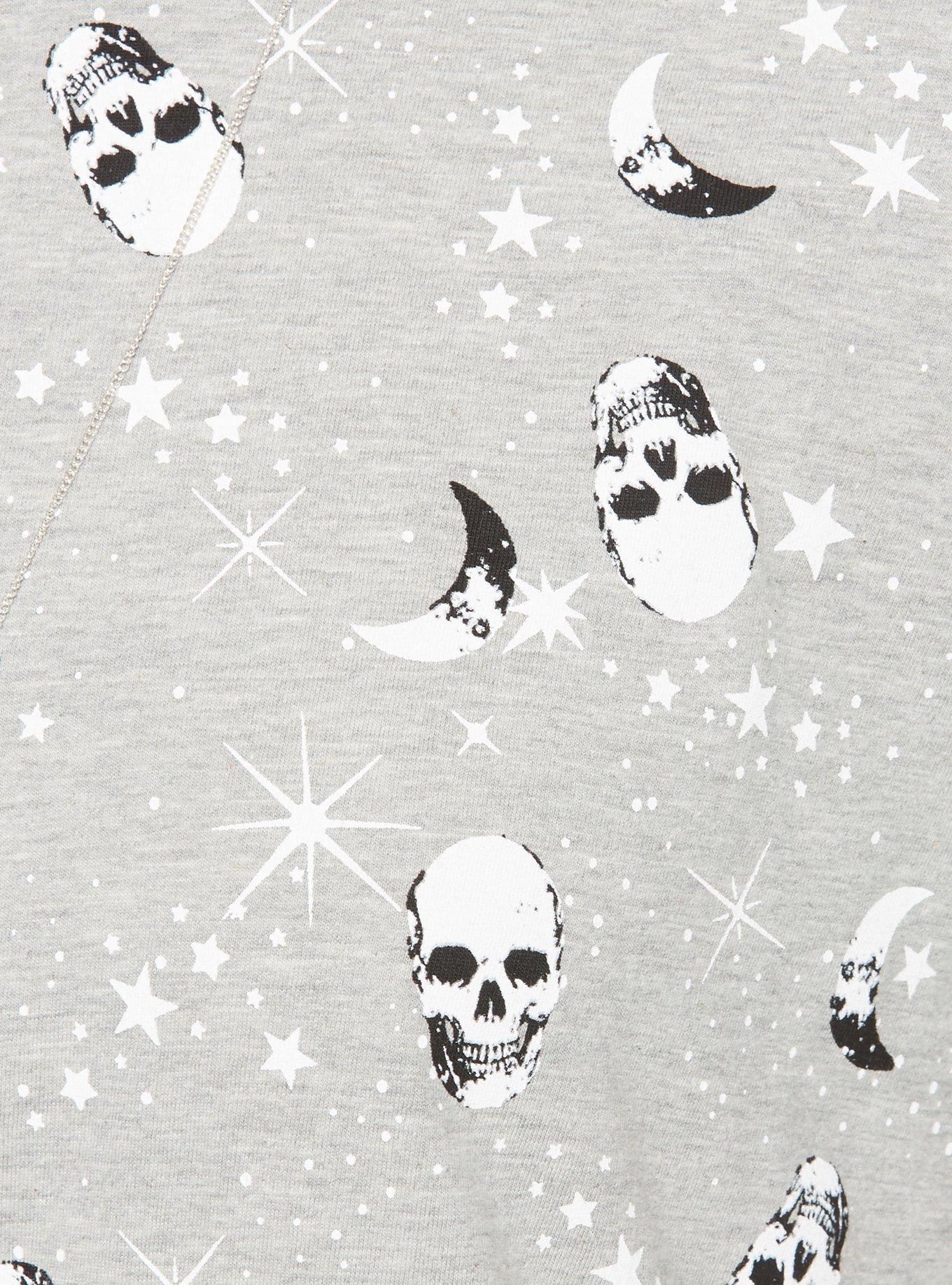 Moon & Skull Tie-Sleeve Dress, MULTI, alternate