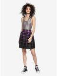 Purple Plaid Ombre Skirt, , alternate