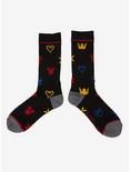 Disney Kingdom Hearts Symbols Crew Socks, , alternate