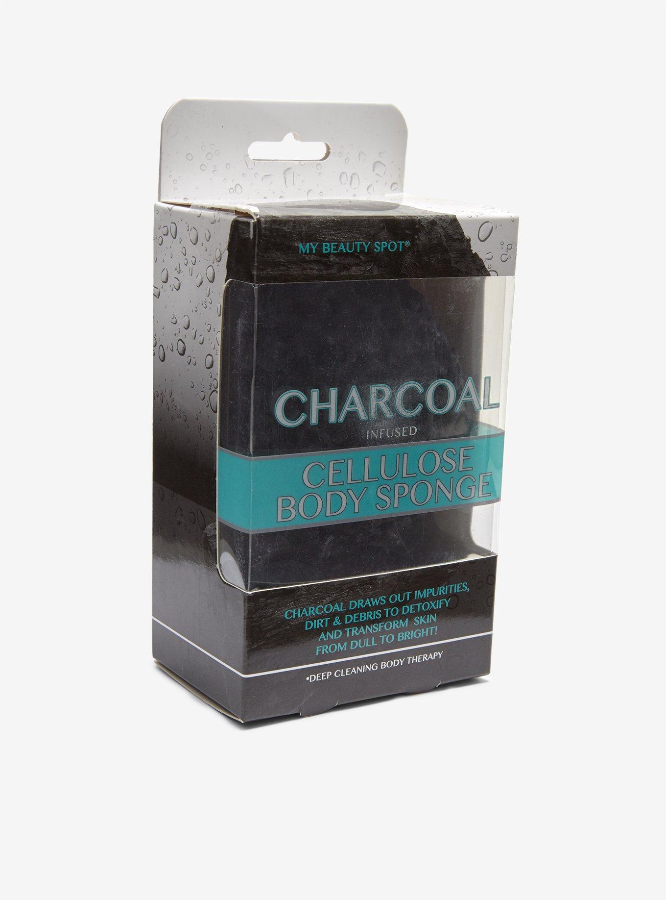 Charcoal Infused Cellulose Body Sponge, , alternate