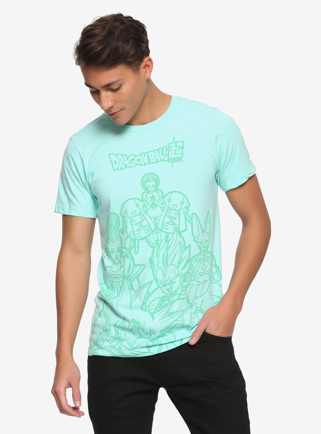 Dragon Ball Z Characters Mint Belt Print T-Shirt, MINT, alternate