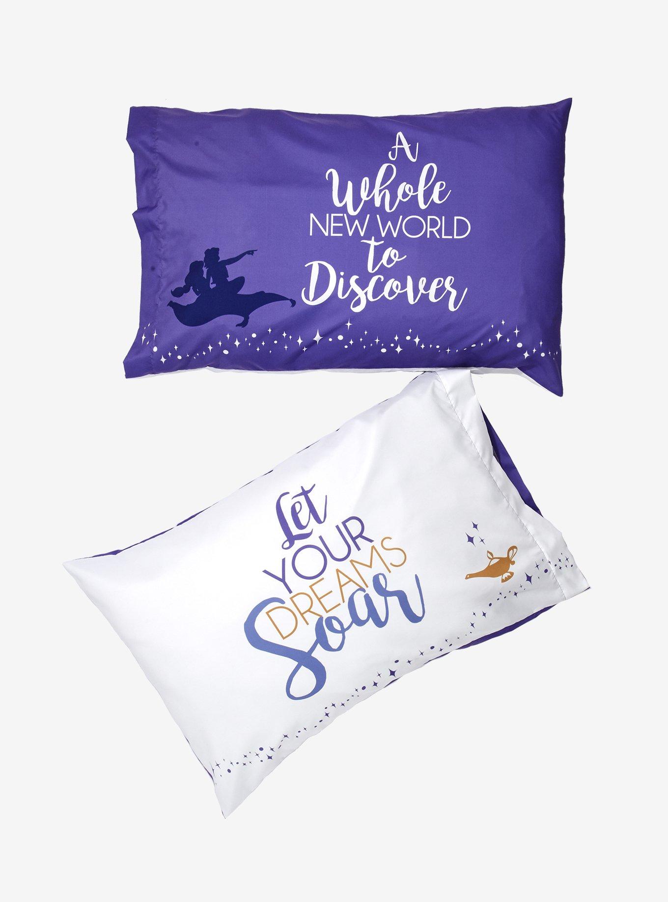 Disney Aladdin White & Purple Pillow Case Set, , alternate