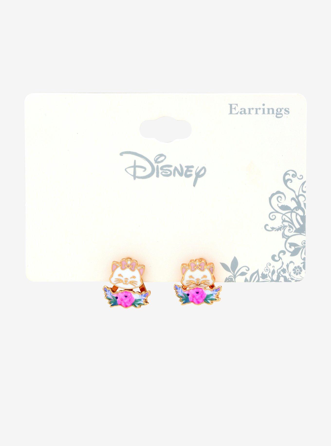 Disney The Aristocats Marie Front/Back Earrings, , alternate