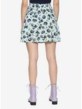 Mint Skulls & Purple Roses Skirt, FLORAL, alternate