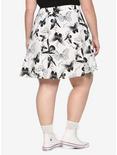 Black & White Butterfly Print Skirt Plus Size, MULTI, alternate