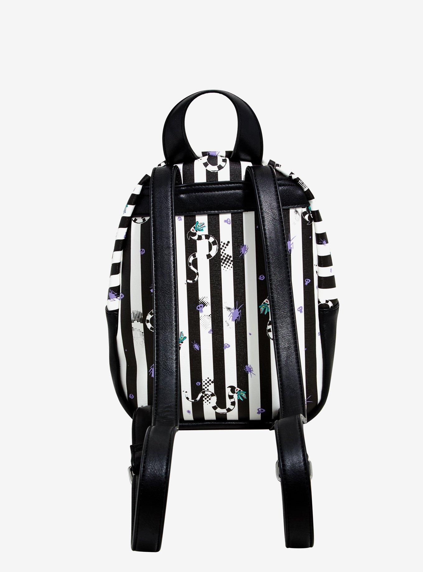 Beetlejuice Stripes & Sandworms Mini Backpack, , alternate