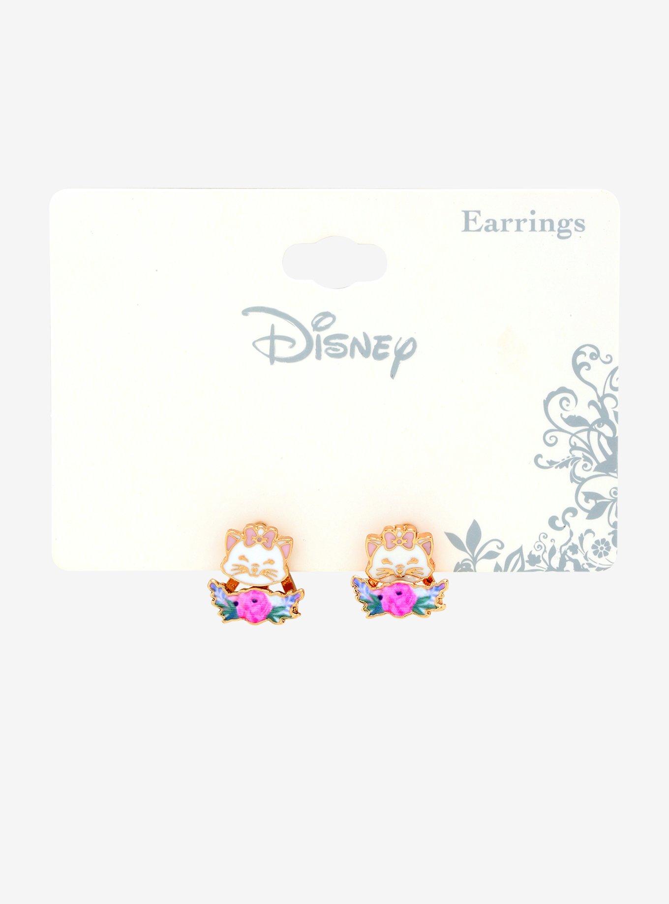 Disney The Aristocats Marie Floral Stud Earrings, , alternate