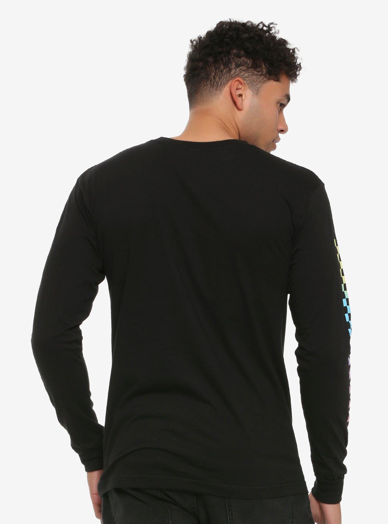 Disney Kingdom Hearts Rainbow Checkerboard Long-Sleeve T-Shirt, , alternate