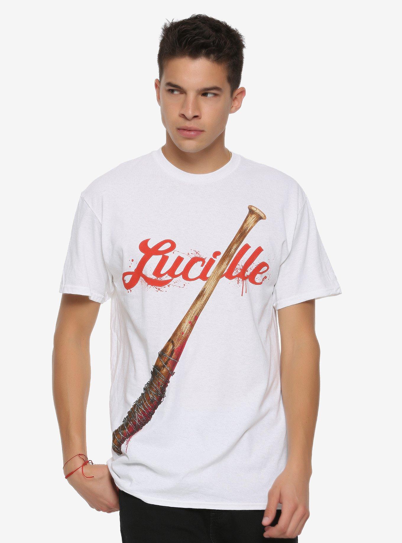 The Walking Dead Lucille Bat T-Shirt, WHITE, alternate