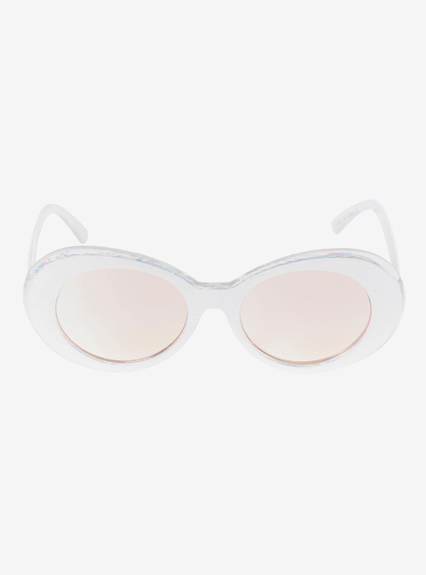 Iridescent Oval Sunglasses, , alternate