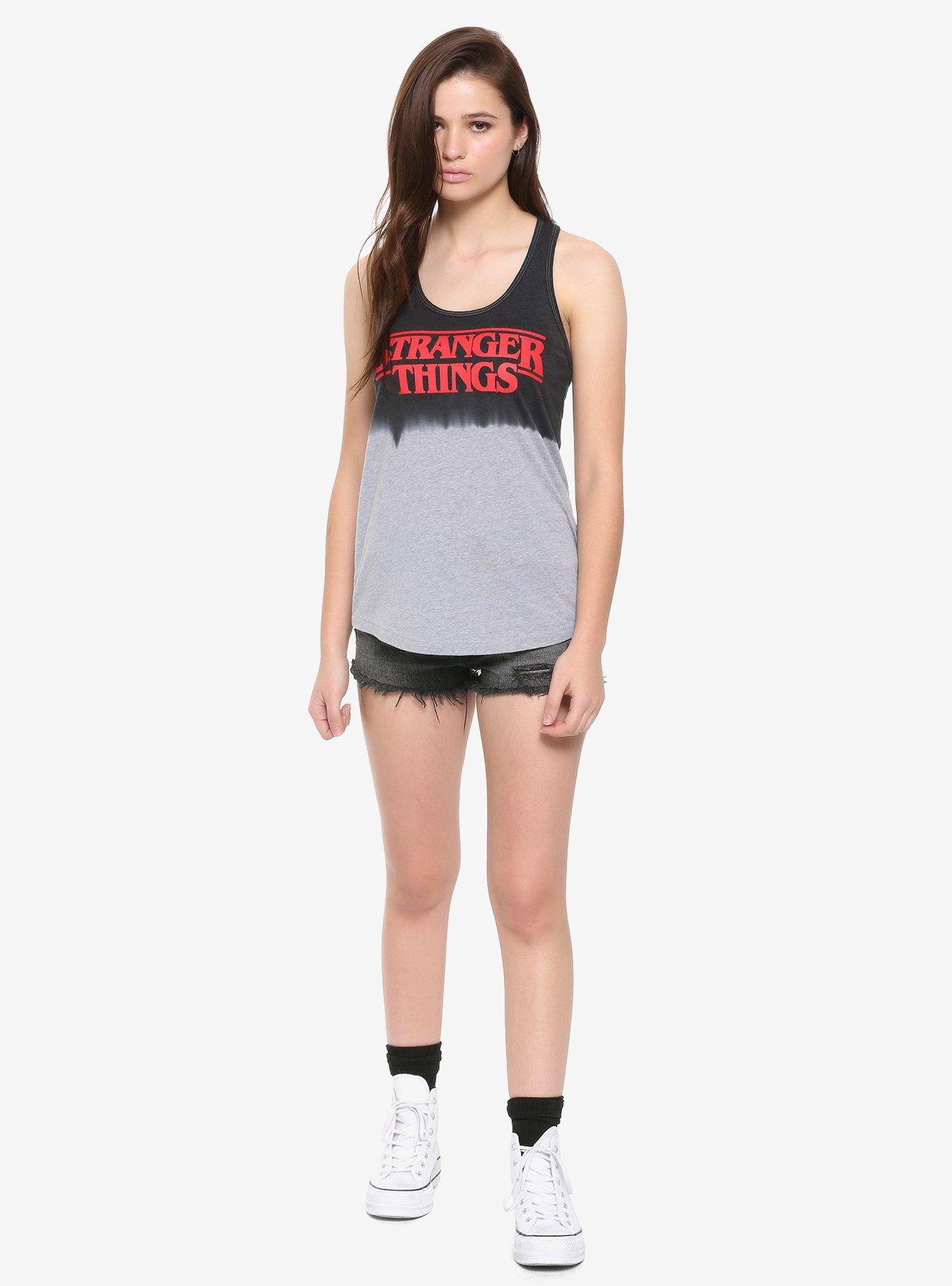 Stranger Things Logo Dip-Dye Girls Tank Top, , alternate