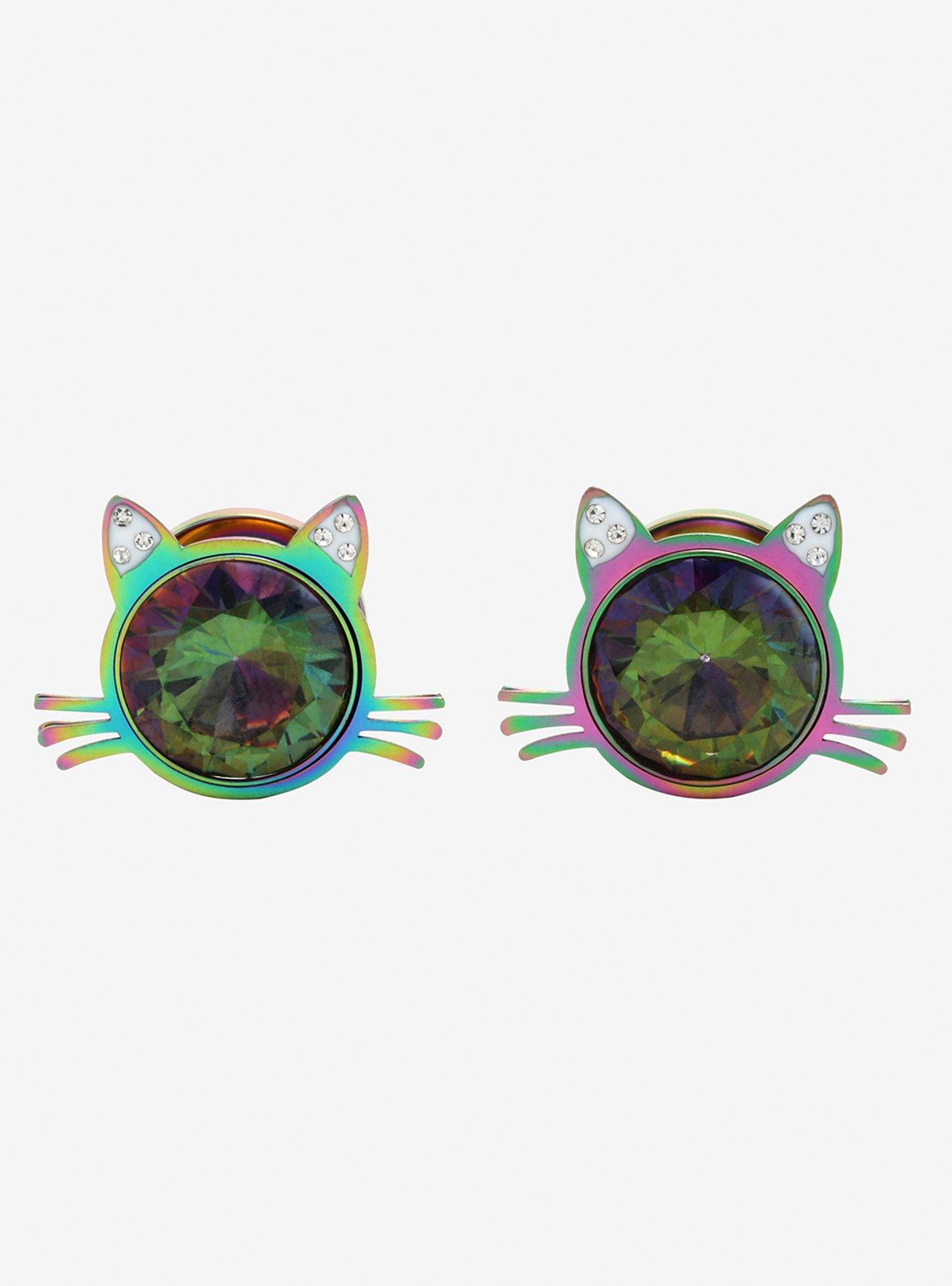 Steel Iridescent Cat Spool Plug 2 Pack, MULTI, alternate