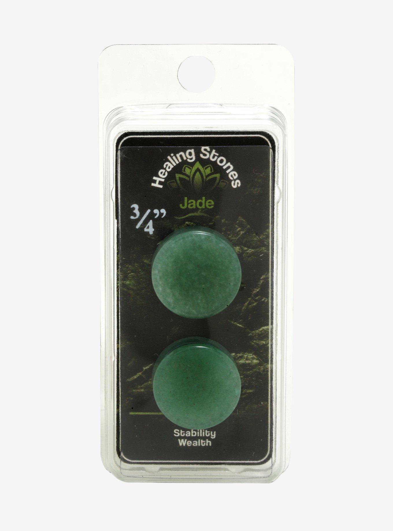 Stone Jade Plug 2 Pack, GREEN, alternate