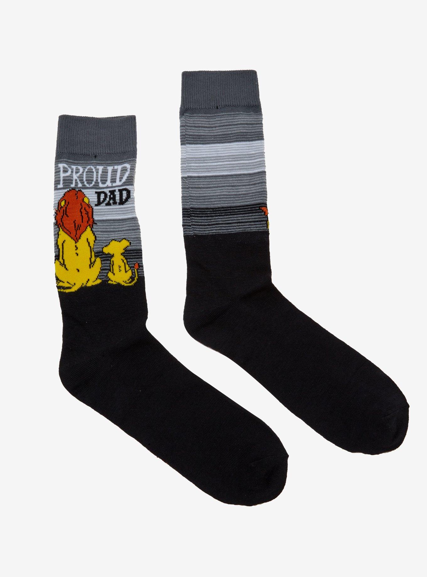 Disney The Lion King Proud Dad Crew Socks, , alternate