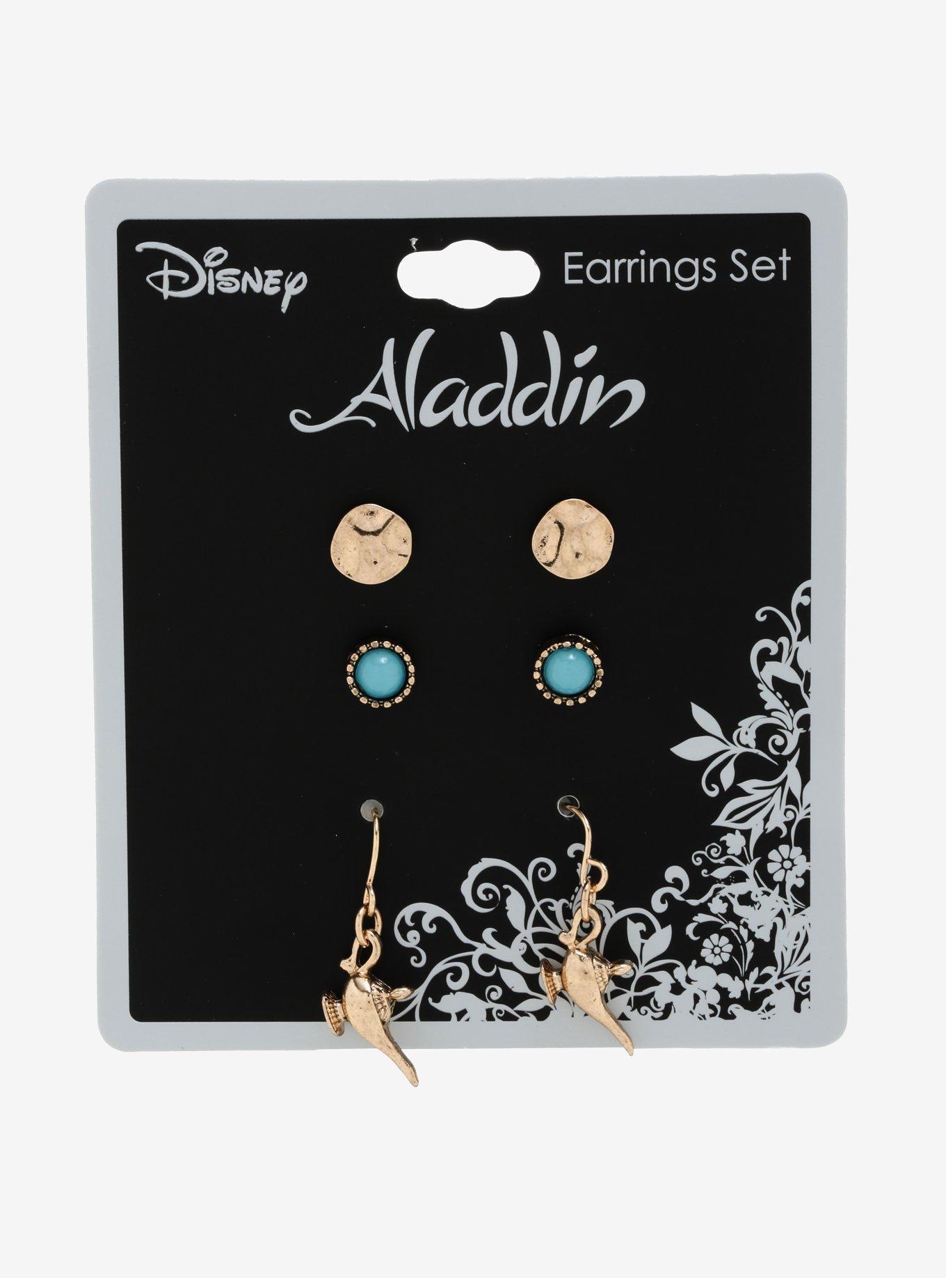 Disney Aladdin Lamp & Stud Earring Set, , alternate