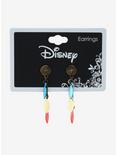 Disney Pocahontas Compass Feather Earrings, , alternate