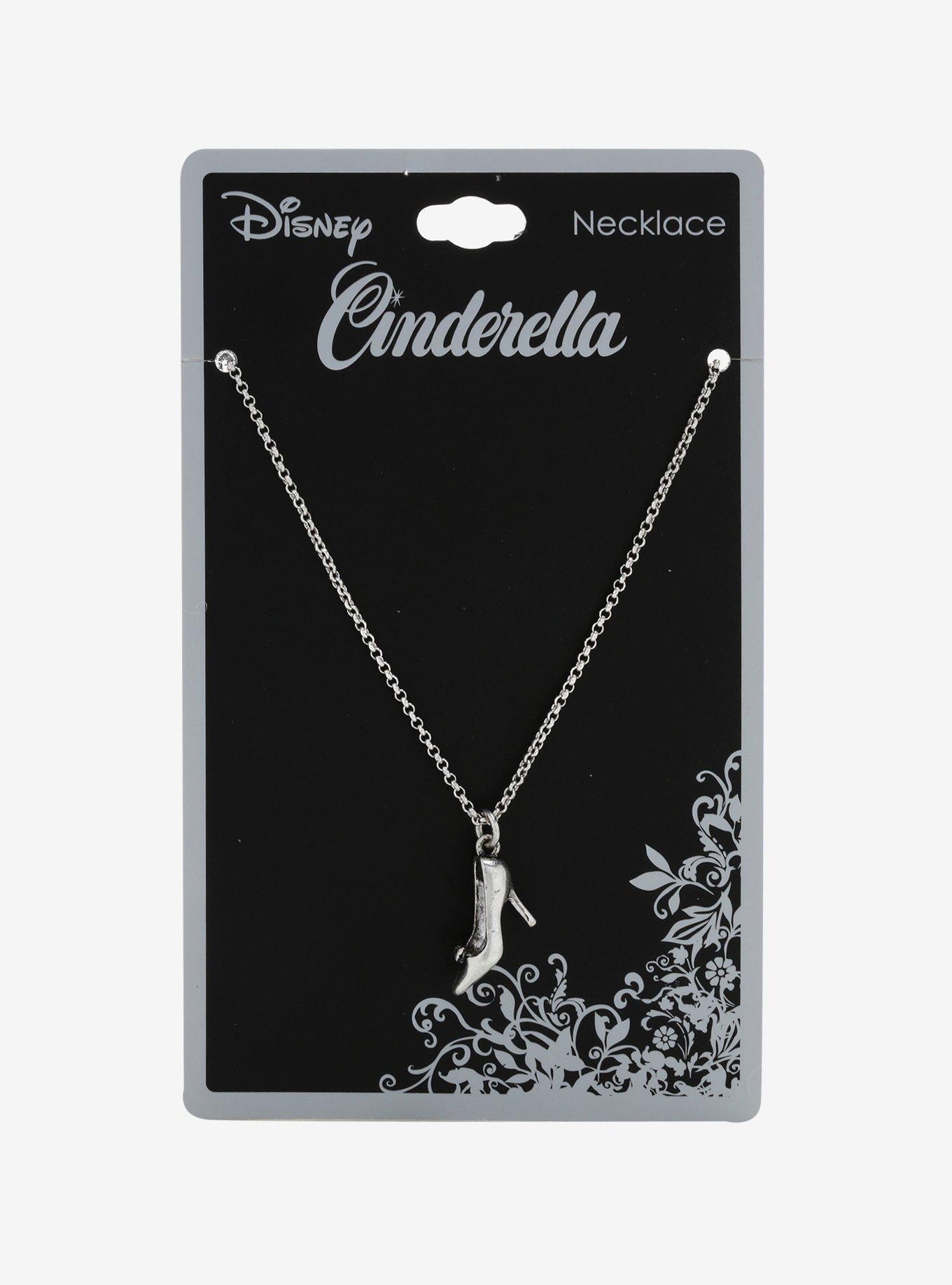Disney Cinderella Glass Slipper Charm Necklace, , alternate