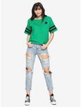 Four-Leaf Clover Varsity Girls Crop T-Shirt, , alternate