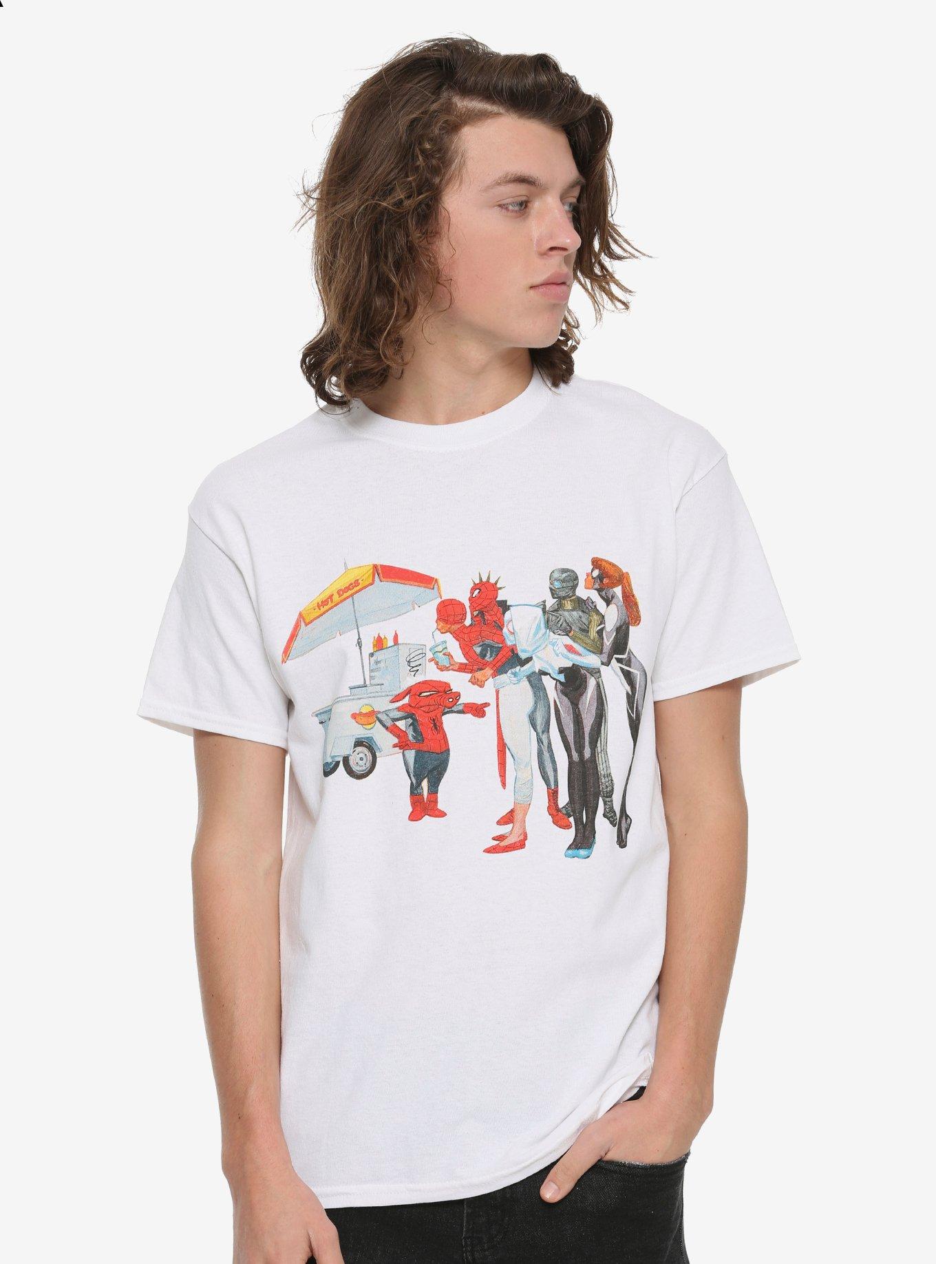 Marvel Spider-Man Spider-Verse Carnival T-Shirt, GREY, alternate
