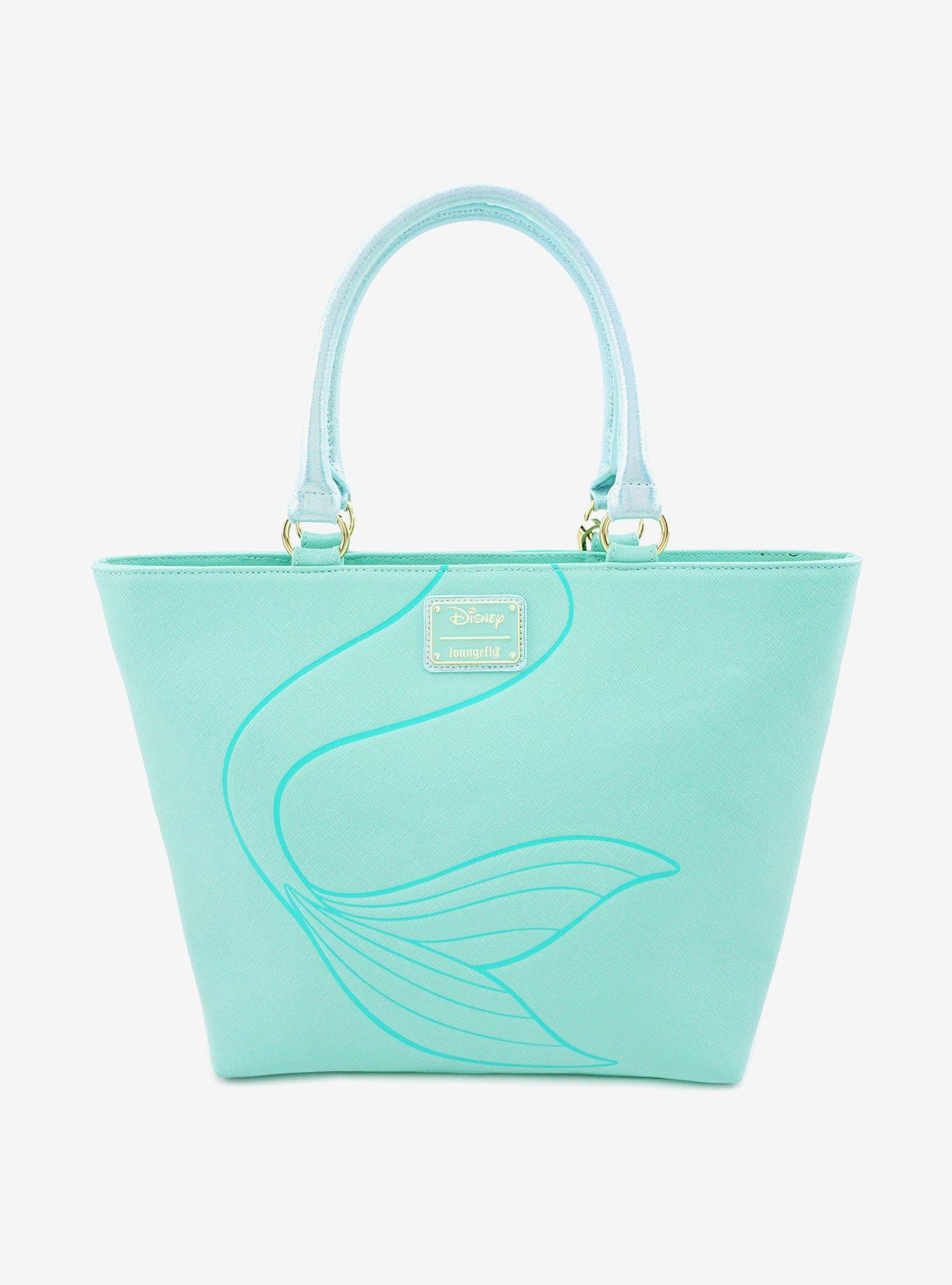 Loungefly Disney The Little Mermaid Ariel Aqua Tote Bag, , alternate
