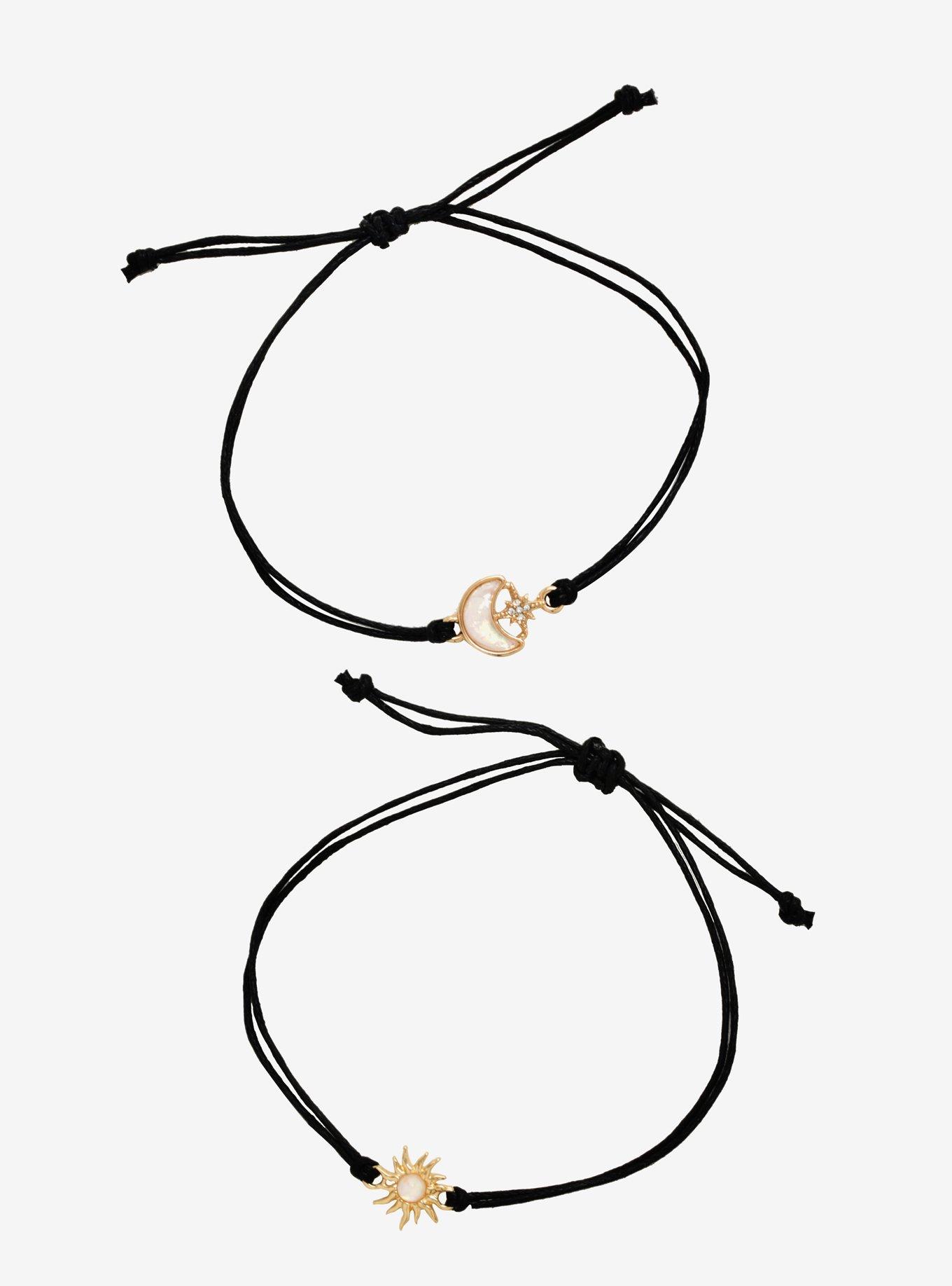Sun Moon Best Friend Cord Bracelet Set, , alternate