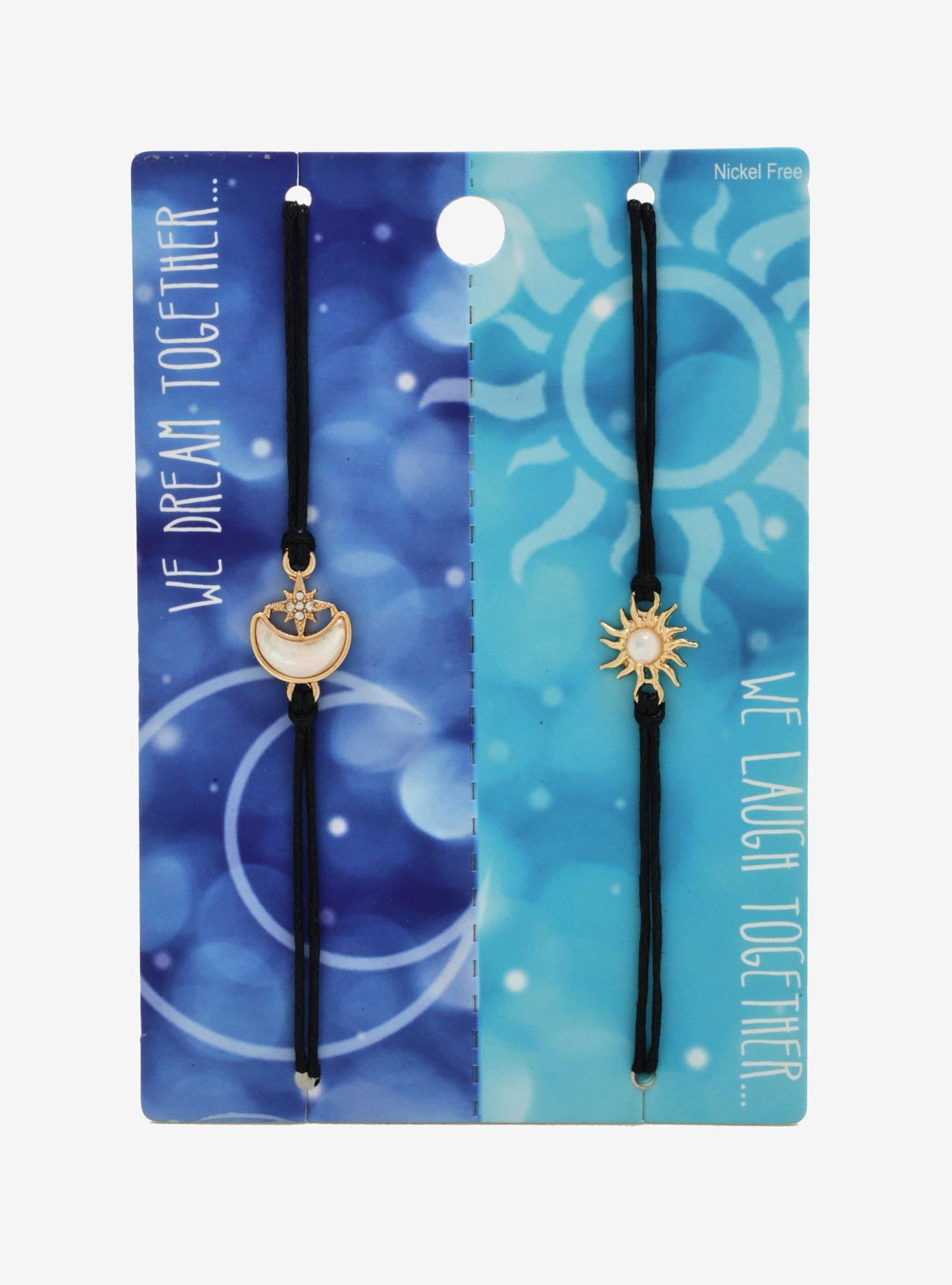 Sun Moon Best Friend Cord Bracelet Set, , alternate