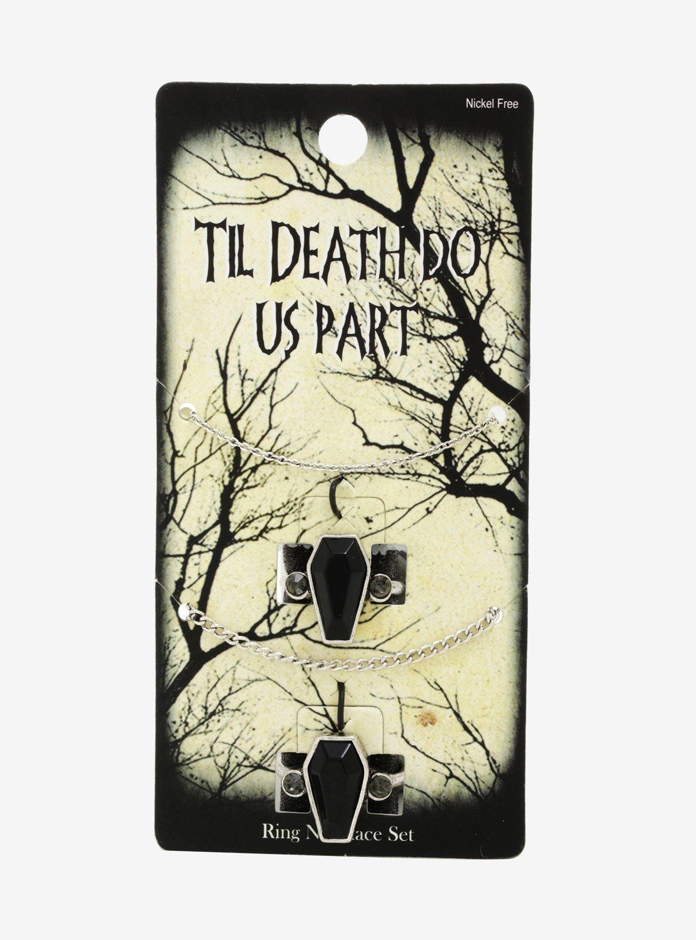 Til Death Do Us Part Best Friends Coffin Ring Set, , alternate