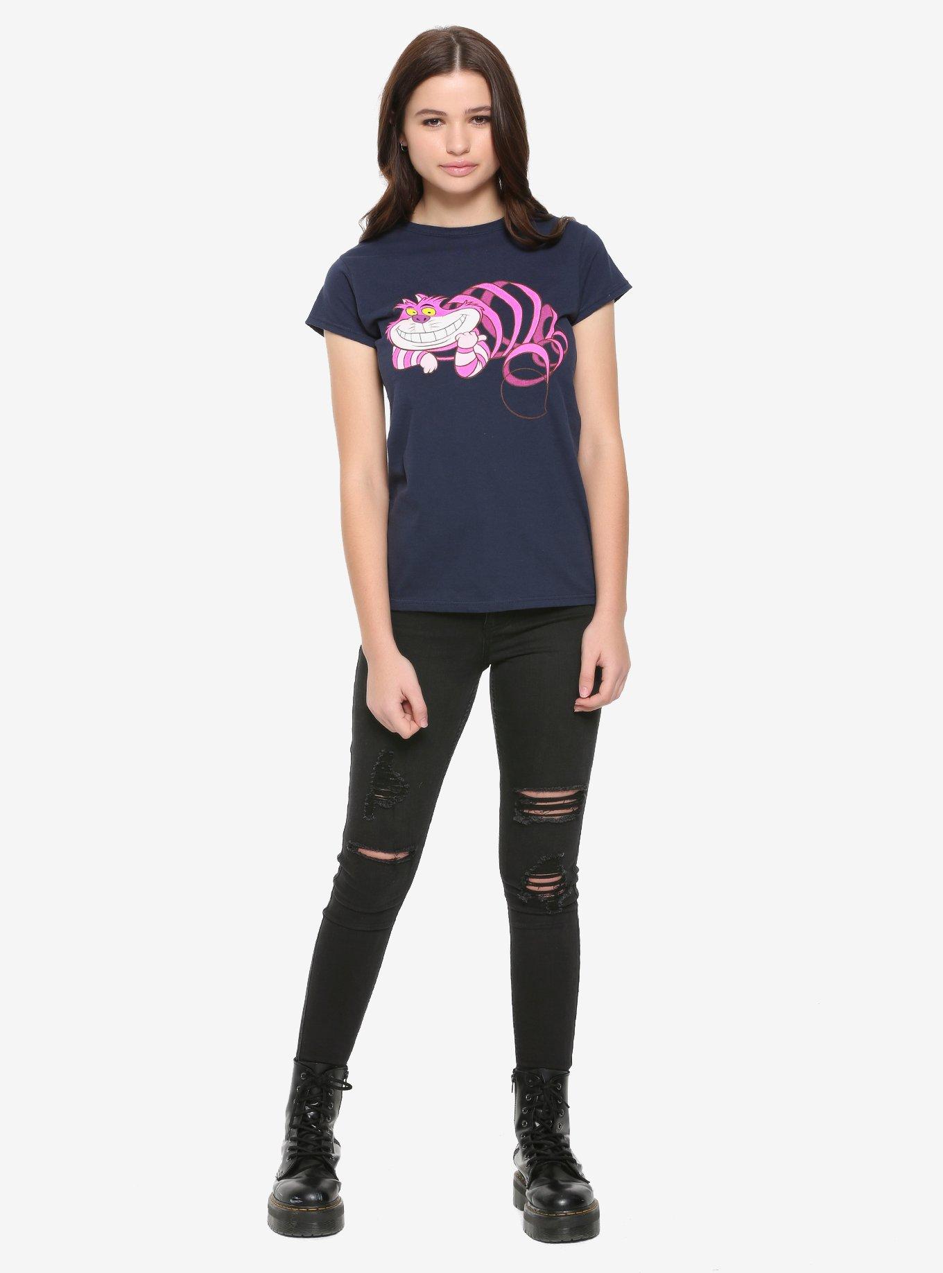 Disney Alice In Wonderland Cheshire Cat Spiral Girls T-Shirt, MAGENTA, alternate